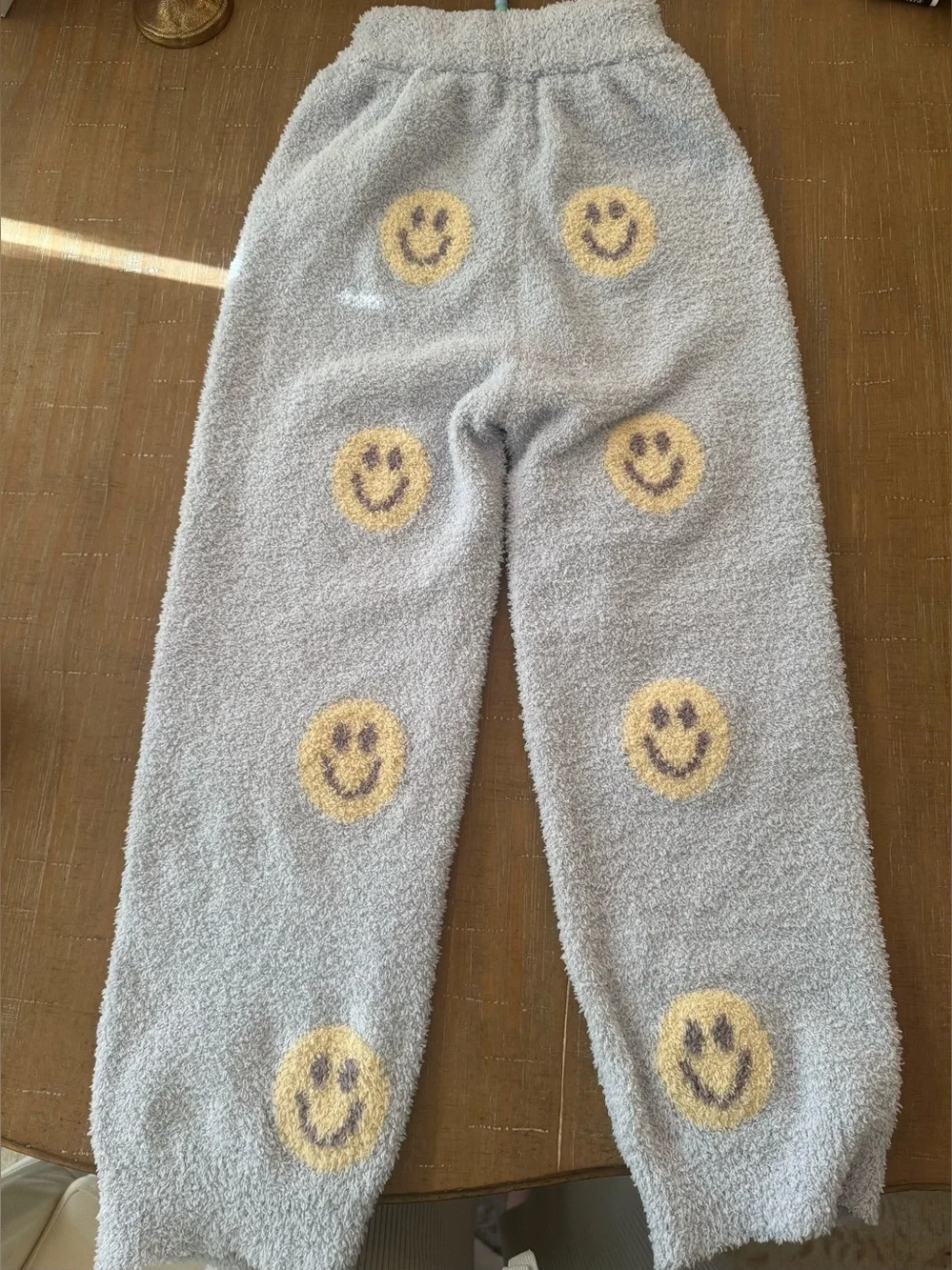 Lola and The Boys Fuzzy Smiley Face Lounge Set Blue Size 8